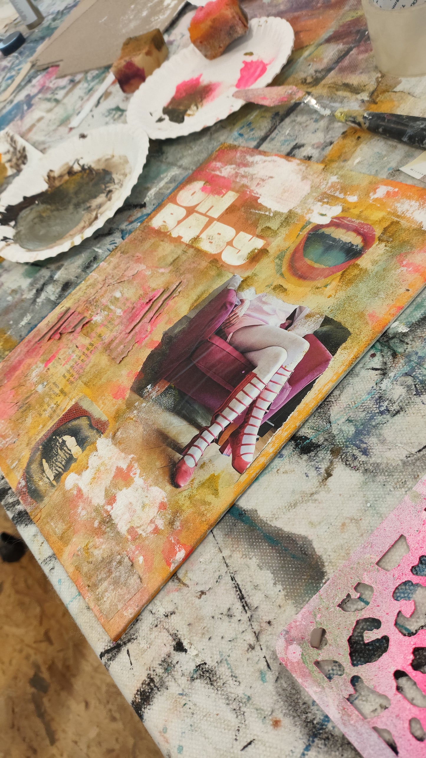 Mixed Media & Collagen